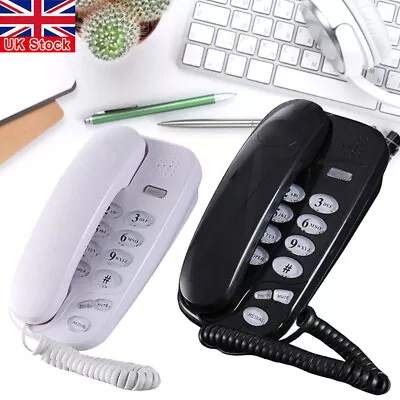Desk Corded Landline Phone Pause Mute Redial Wired Telephone Home Office Hotel • £9.65