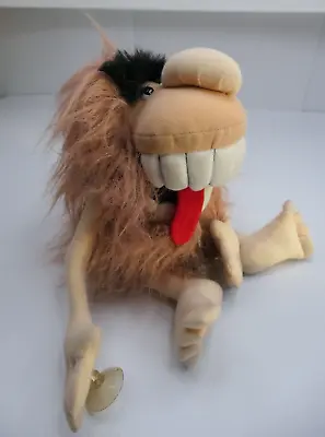 Caveman Soft Plush Window Suction Toy Bensons Trading Vintage Hairy Teeth Tongue • $14.99