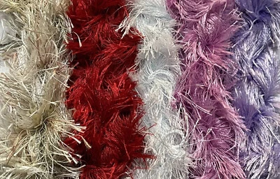 £3.59 • Buy Job Lot Bundle Yarn Wool Crafts Pom Pom Fancy Eyelash Tinsel 5x 10 Meters #186