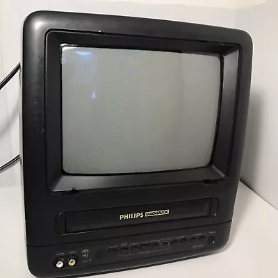 Phillips Magnavox 9” CCA092AT02 Retro  TV  1999 CRT VCR VHS Combo NONWORKING  • $25.46