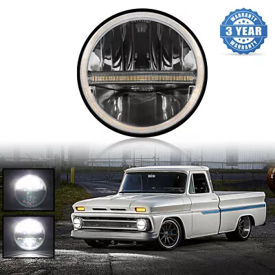 7  Round LED Headlight Hi/Lo Beam H4 Bulb For Chevy C10 C20 C30 Pickup Nova Tuck • $66.89