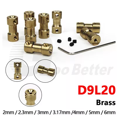 Brass Flexible Shaft Coupler Rigid Couplings Motor Connector RC Model CNC D9L20 • $3.99