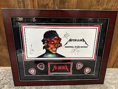 RARE METALLICA Autographed Signed HARD WIRED Poster  REAL LOA COA Guitar Pick • $2000