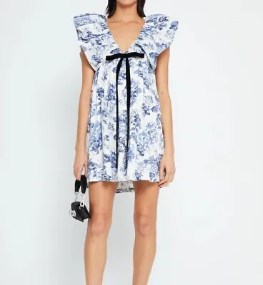 NEW! OPT Didi Dress Blue Floral Agua Bendita Style Sz XS • $99.99
