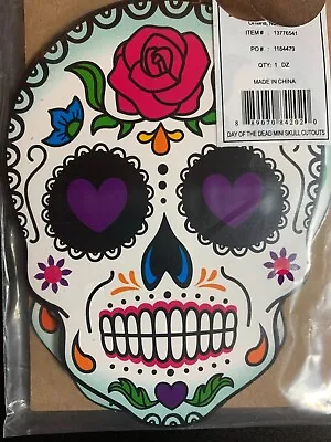 Day Of The Dead Sugar Skull Cutouts For Wall Or Table Nib Halloween Decoration • £5.78