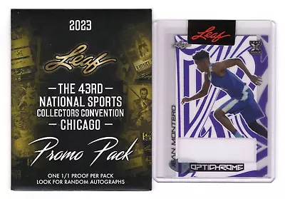 JEAN MONTERO 2023 LEAF METAL 43rd NATL SPORTS CONVENTION 1/1 UNSIGNED PROOF RC • $3.99