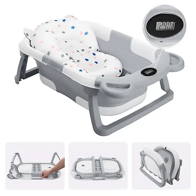 Baby Bath Seat Support Mat Foldable Bath Tub Shower Bathtub Pillow Cushion Pad • £29.99