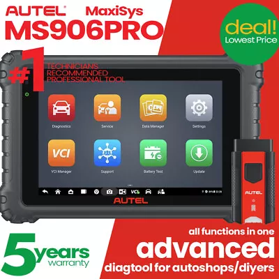 2024 Newest Autel MaxiSys MS906 Pro Coding Full System Diagnostic Scanner Tool • $1139