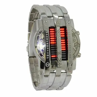 Binary Matrix Red LED Digital Watch Mens Classic Creative Fashion  • $22.25