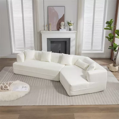 Modern Modular Sectional Sofa Set - Upholstered Sleeper Couch 2PC Free Combinat • $690.99