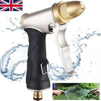 Garden Hose Spray Gun 100% Heavy Duty Metal Water Gun Sprinkler High Pressure • £9.85