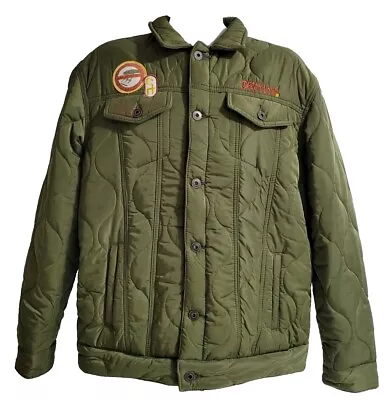 Dreamland Never Sleep Men's Size L Quilted Jacket Run With Wolves Dark Olive  • $49.99