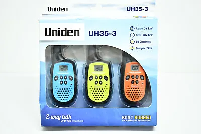 Brand New: 3 Pack Uniden Uh35-3 2 Way Talk Uhf Cb Handheld Walkie Talkie • $65