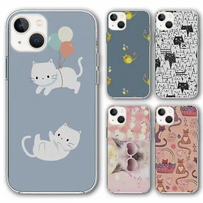 £6.95 • Buy Silicone Phone Case Cover Cute Cat Prints Group 3