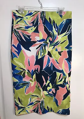 Eci New York  Women's Size M Tropical Floral Print Stretch Pencil Midi Skirt • $15