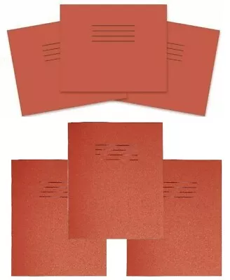 RHINO School Infant Exercise Books Wide 15mm Ruled Lined Red Page Home Schooling • £3.95