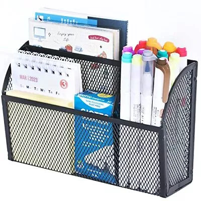  Magnetic Pencil Holder Magnetic Shelf For The Whiteboard 3-Grid 3-Grid Black • £24.92