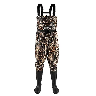 Camo Nylon/PVC Fishing Waders For Men With Boots Womens Chest Waders Waterproof • $51.98