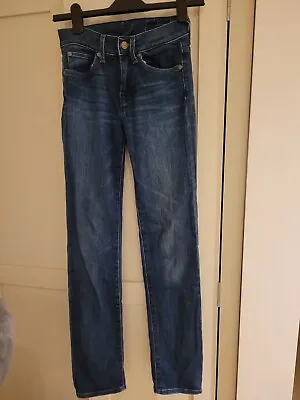 7 For All Mankind Women's High Waist Straight Leg Jeans Size 24 • £9.50