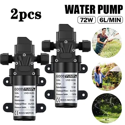 130PSI High Pressure RV Water Pump Diaphragm DC 12V MaX Self-Priming 72W • $19.98