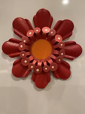 Embellish Your Story RED Dimensional Sprocket Flower Magnet - Orange Center NEW! • $8.50