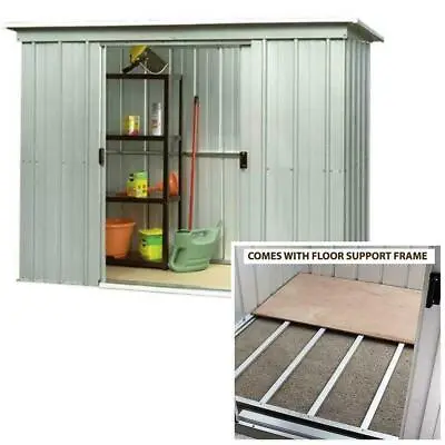 Garden Shed 8 X 4ft Yardmaster Pent Metal Shed Steel Floor Assembly Available • £345.04