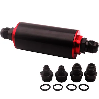 Universal Racing Ready Inline Fuel Filter AN6 AN8 AN10 With 100 Micron Element  • $31.99