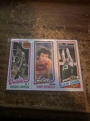 1980-81 Topps Marques Johnson Dave Robisch Rick Robey NM+ Bucks Celtics Card NBA • $2.35