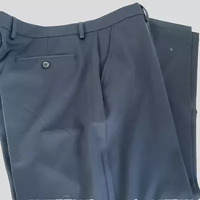 Greg Norman Mens 36 X 32  Golf Pants Navy Blue Straight Stretch Flat Front • $25.95