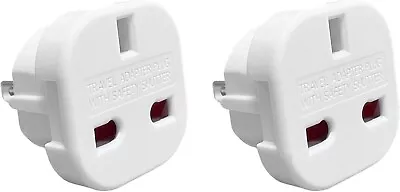 Jsdoin UK To US Plug Adaptor 3 Pin To 2 Pin Flat Travel Adapter For USA Canada • £7.03