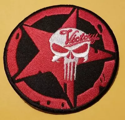 Punisha Victory Star Motorcycles Worldwide Ship Embroidered Patch * • $7.99