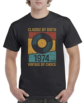 Mens 50th Birthday Gifts For Him T Shirt 50th Present 50 Years Old Born In 1974 • £12.99