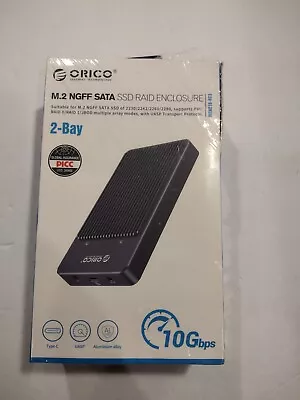 ORICO M.2 NGFF SATA SSD Raid Enclosure  2-Bay 10Gbps • $39.99