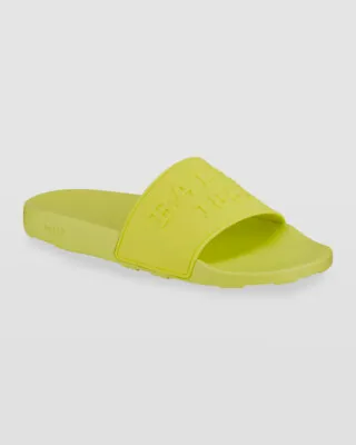$215 Bally Men's Yellow Rubber Pool Slide Slip-On Sandal Shoe Size US 12/ UK 11 • $69.18