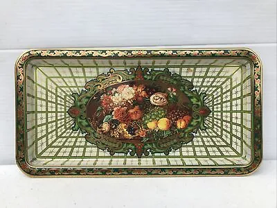 Vintage Daher Decorated Ware Metal Floral Tray 14  X 7 1/4  - Made In England • $24.99