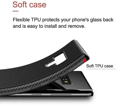 $2.10 • Buy Samsung Note 10 S21 20 Ultra S10 9 8 Plus SoftCarbon Fiber Case Protective Cover