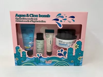 Belif Aqua & Cica Bomb Hydration Oasis 4 Piece Cleanser Moisturizer Set • $23.99