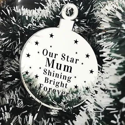 Rememberance Christmas Tree Bauble Beautiful Mum Memorial Gift Ornament • £3.99