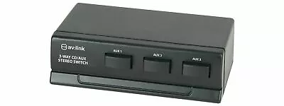 3 Port Stereo Switch CD/AUX RCA Input Audio Change Sound Music Selector Switcher • £16.92