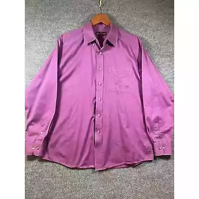 Ariat Button Down Western Shirt Men's Large Purple Long Sleeve Cowboy Rodeo • $18.05