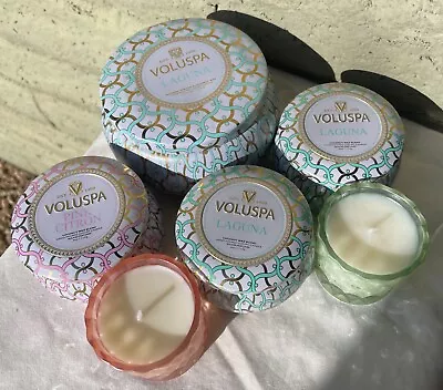 New Voluspa Candle Lot Of 6 Laguna Pink Citron Saijo Persimmon As Is Free Ship • $39.99