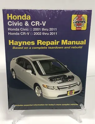 Haynes 42026 Repair Manual For Honda Civic 2001-2011 & Honda CR-V 2002-2011 • $29.99