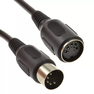 2.5m 5 Pin DIN Male To Female Audio MIDI/AT Extension Cable [004884] • £5.18