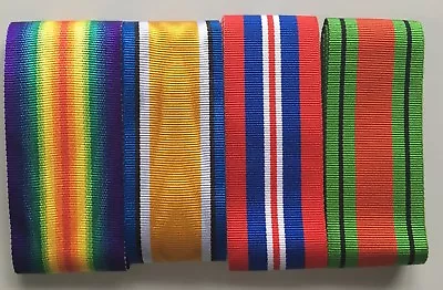 Full Size British Military Medal Ribbons Various WW1 WW2 6  Lengths  *[MEDRIB] • £4.40