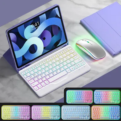 For IPad Air5 Air4 Pro 11 6th/7th/8th/9th Gen Backlit Keyboard Mouse Smart Case • $59.95