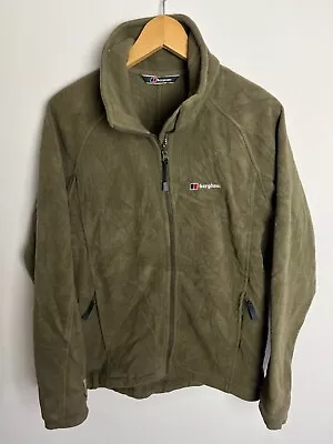 BERGHAUS Fleece Jacket Coat Mens Small / Medium S/M Green Full Zip Windbreaker • $1.25