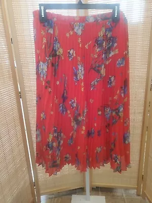Vince Camuto Skirts Womens Plus Size XXL Elastic Waist Pull On Midi Floral Lined • $13.93