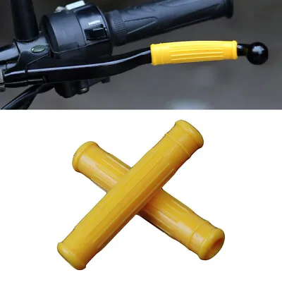 Universal Yellow Sleeves Brake Clutch Lever Grips Cover For Vintage Evo MX Bike • $6.40