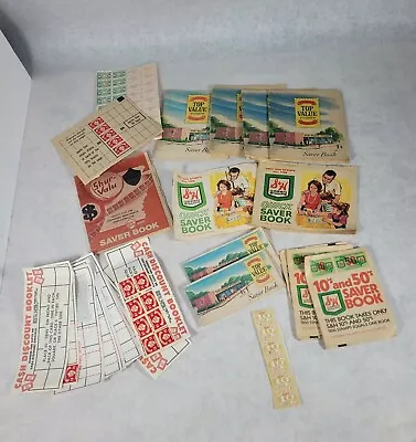 Vintage Lot Top Value S & H Trading Stamps And Saver Books Folders • $19.50