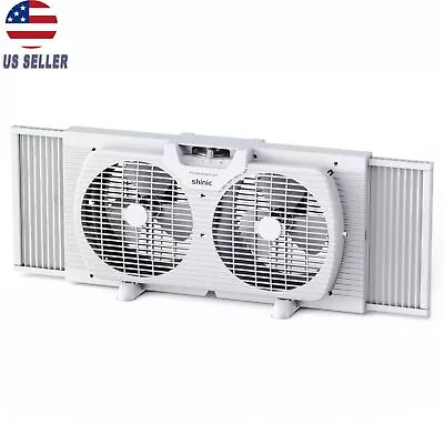 9  3-Speed Twin Window Fan With Removable Bug ScreenFully Assembled White • $28.84